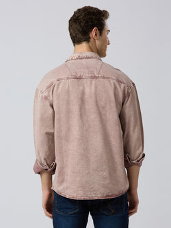 Rose Brown Denim Shirt