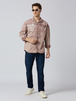 Rose Brown Denim Shirt