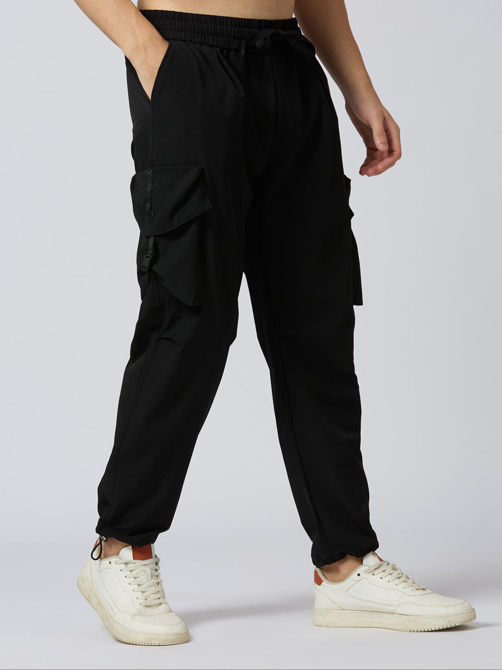 Black Cargo Loose Fit Pants