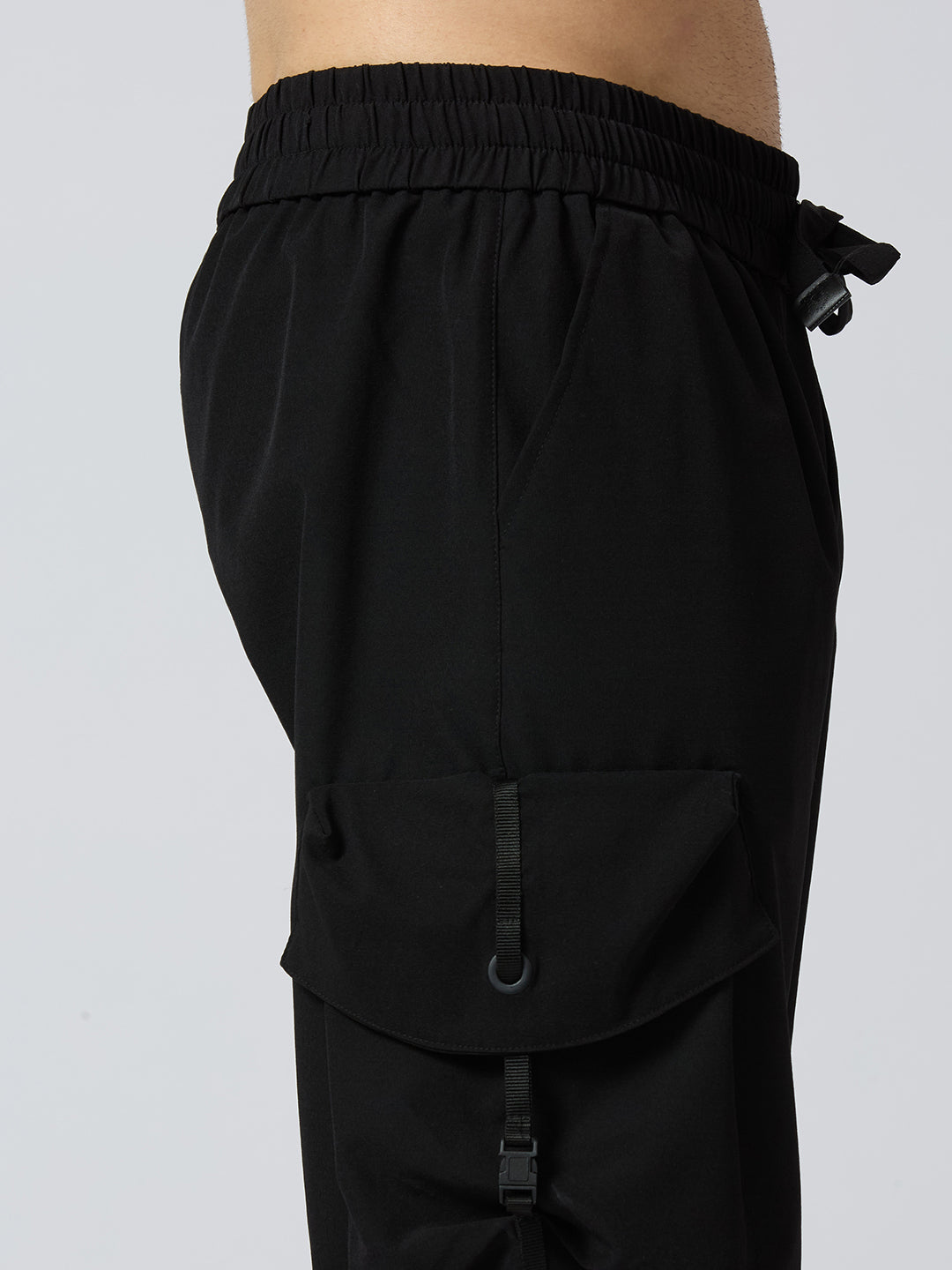 Black Cargo Loose Fit Pants