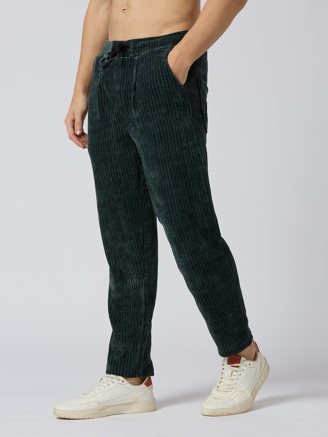 Bottle Green Corduroy Trousers