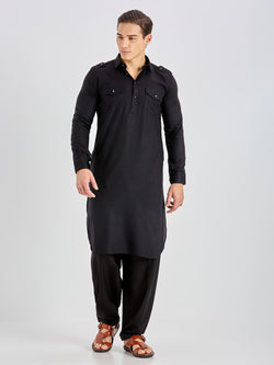 Black Pathani with Salwar