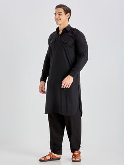 Black Pathani with Salwar