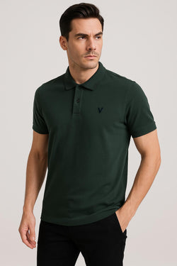 Dark Green Polo Tee