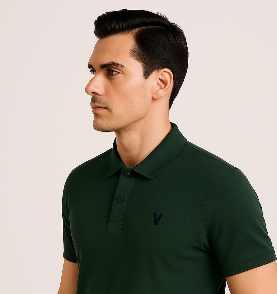 Dark Green Polo Tee