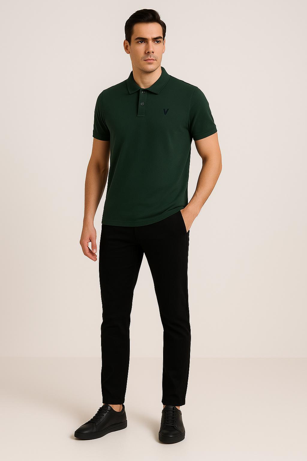 Dark Green Polo Tee