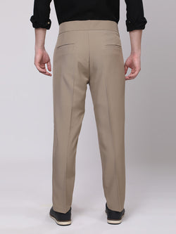 Beige Gurkha Style Formal Trousers