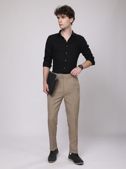 Beige Gurkha Style Formal Trousers