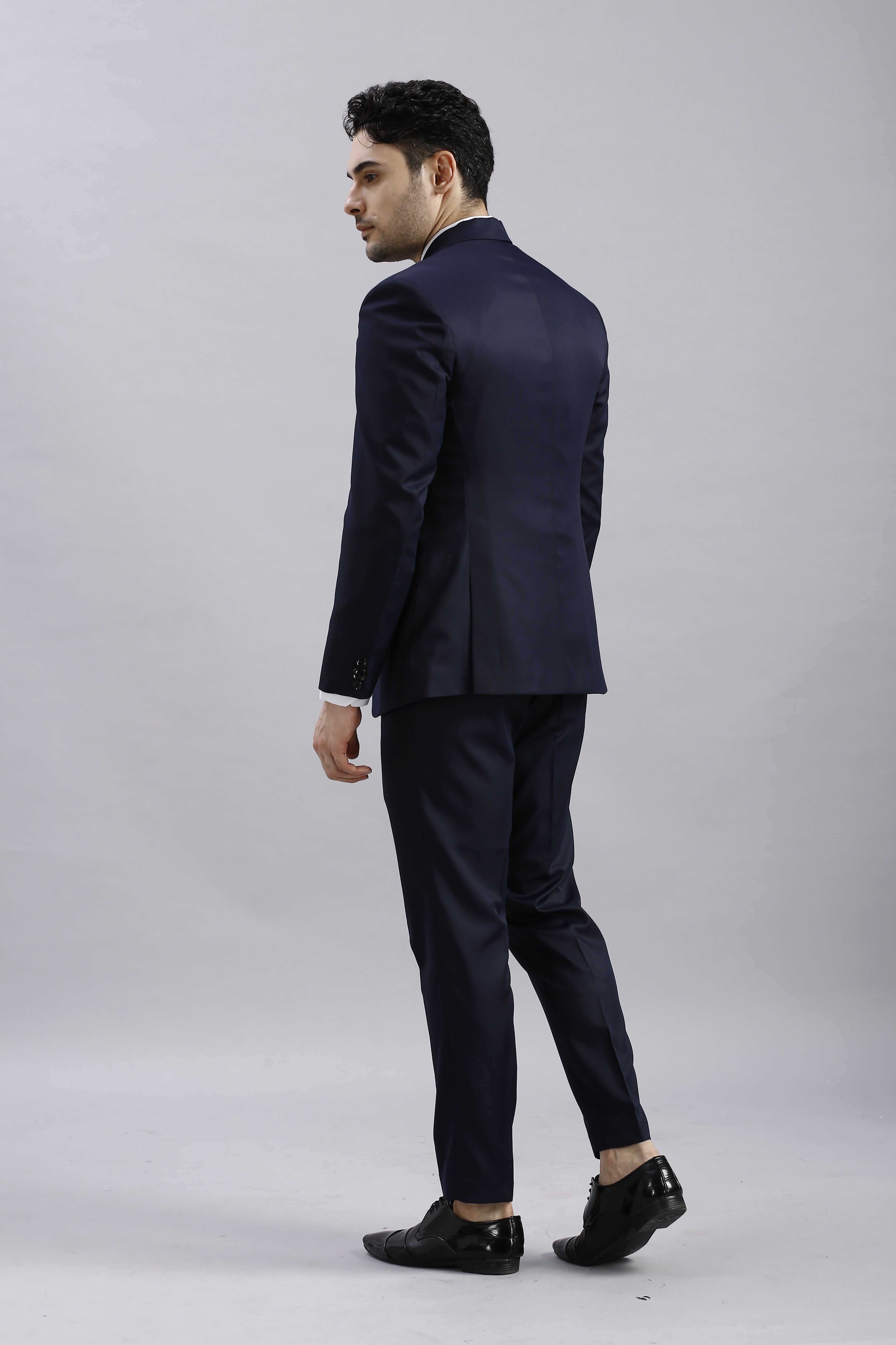 Navy Blue 5 Piece Suit with Blue Accents