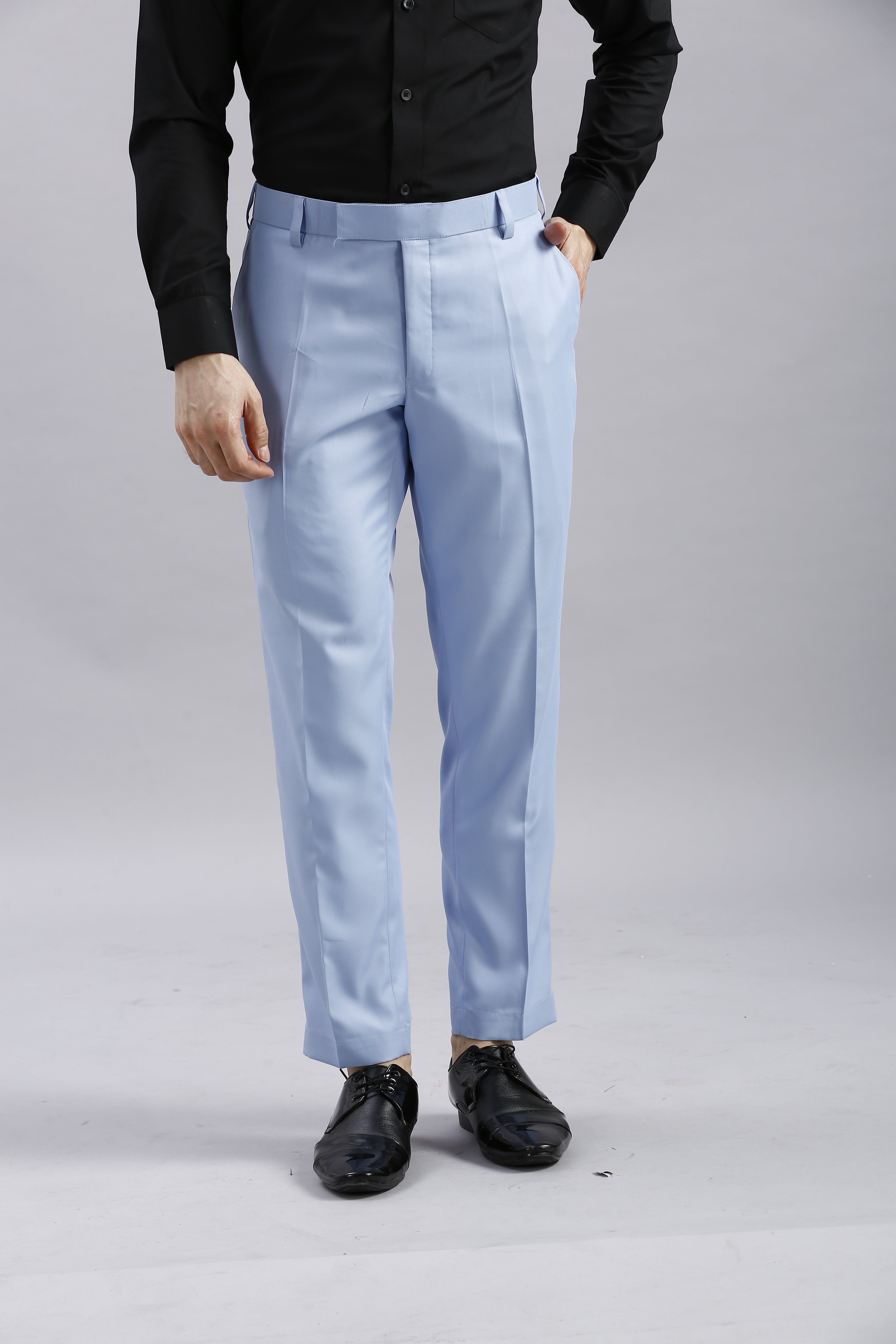 Light Blue 5 Piece Suit with Grey Accents