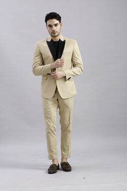 Beige Modern 3 Piece Suit