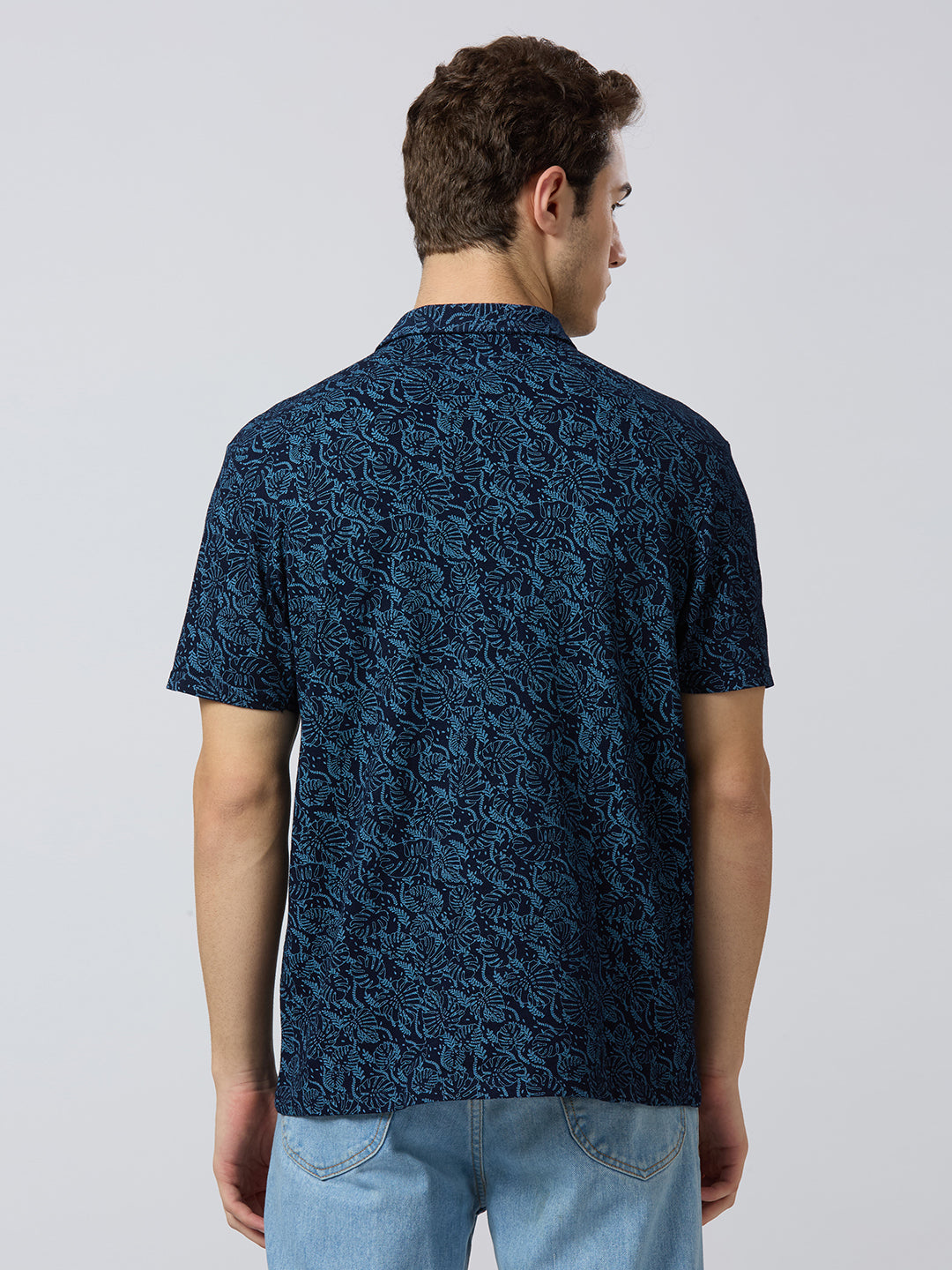 Blue Pattern Polo Tee